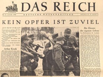 "Das Reich, Deutsche Wochenzeitung - Kein Opfer ist...