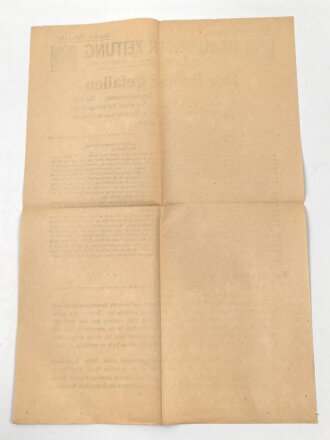 "Hamburger Zeitung - Der Führer gefallen" 2. Mai 1945, Wandanschlag