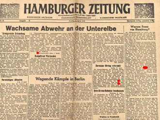 "Hamburger Zeitung - Wachsame Abwehr an der...