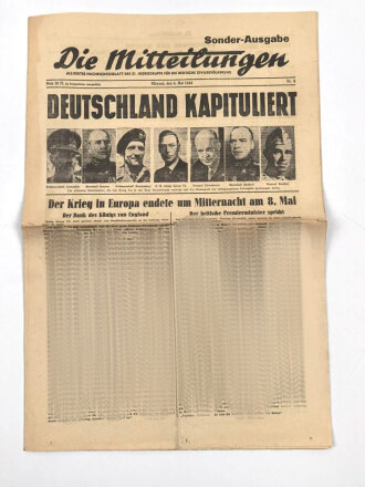 "Sonder-Ausgabe, Die Mitteilungen - Deutschland...