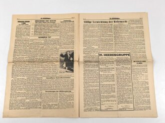 "Sonder-Ausgabe, Die Mitteilungen - Deutschland kapituliert" 9. Mai 1945, 31 x 47 cm