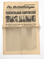 "Sonder-Ausgabe, Die Mitteilungen - Deutschland kapituliert" 9. Mai 1945, 31 x 47 cm