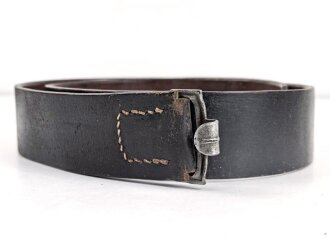 Koppelriemen für Mannschaften des Heeres, Getragenes Stück mit Reichsbetriebsnummer, späte Ausführung, Gesamtlänge 99cm