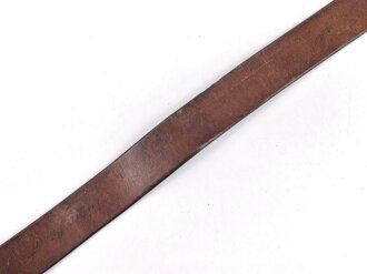 Koppelriemen für Mannschaften des Heeres, Getragenes Stück mit Reichsbetriebsnummer, späte Ausführung, Gesamtlänge 99cm