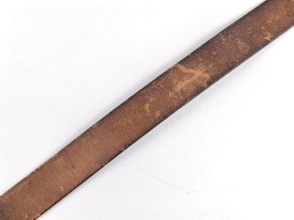 Koppelriemen für Mannschaften des Heeres, Getragenes Stück, späte Ausführung, Gesamtlänge 103cm, Reichsbetriebsnummer aussen gestempelt