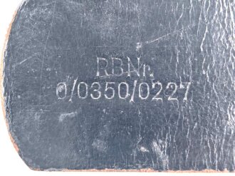 Koppelriemen für Mannschaften des Heeres, Getragenes Stück, späte Ausführung, Gesamtlänge 103cm, Reichsbetriebsnummer aussen gestempelt
