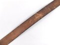 Koppelriemen für Mannschaften des Heeres, Getragenes Stück, späte Ausführung, Gesamtlänge 103cm, Reichsbetriebsnummer aussen gestempelt