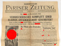 "Sonderausgabe, Pariser Zeitung - Der Führer an das deutsche Volk" 21. Juli 1944, 1 Seite, 43 x 60 cm 