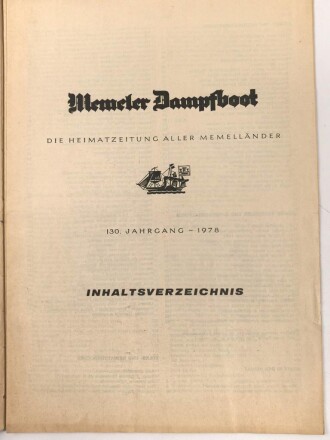 "Memeler Dampfboot - Der Führer holt das Memelland heim" 23. März 1939