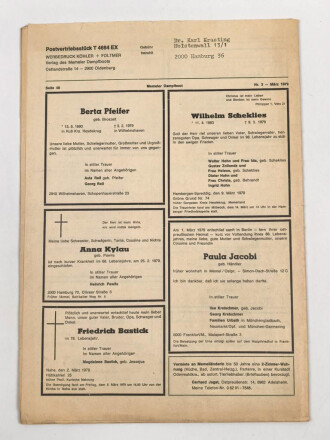 "Memeler Dampfboot - Der Führer holt das Memelland heim" 23. März 1939