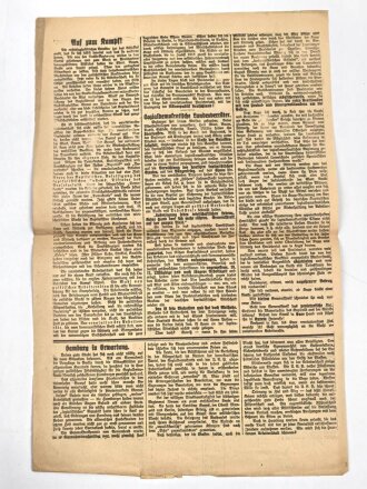 "Die Rote Fahne, Kommunistische Partei Deutschlands (Spartakusbund)" 15. März 1920, 1 Seite, 29 x 45 cm