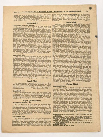 "Traditions Zeitung für die Angehörigen des ehem. 4. Garde Regiment" 28. Juli 1940