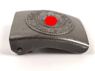 Heer, Koppelschloss für Mannschaften . Eisen lackiert, getragenes Stück