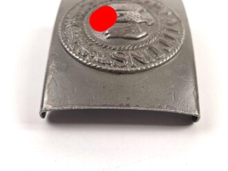 Heer, Koppelschloss für Mannschaften . Eisen lackiert, getragenes Stück