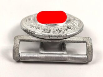 Polizei III.Reich, Aluminiumschloss für eine Feldbinde für Führer.  Guter Zustand, die Kanten und das Hakenkreuz poliert