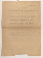 "Sonder-Ausgabe des Hamburger Fremdenblattes - 500 bis 600 Überlebende der Lusitania gelandet" 8. Mai 1915, Wandanschlag, 26x 40 cm