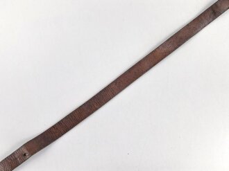 Bauchgurt für den Rucksack für Gebirgstruppen der Wehrmacht, getragenes Stück, Gesamtlänge 129cm