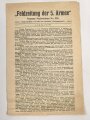 1.Weltkrieg "Feldzeitung der 5. Armee" 3. Mai 1915, 21 x 31 cm