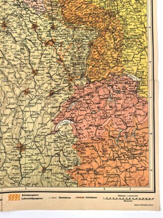 "Die Westfront mit Westwall und Maginotlinie" Maße: 48 x 60 cm