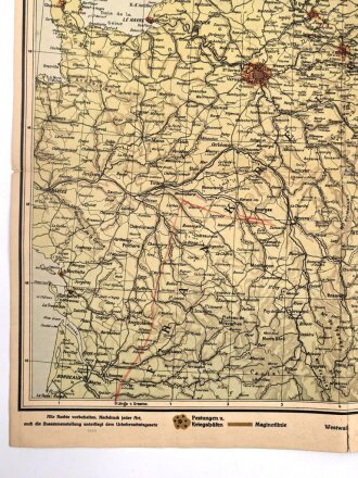 "Die Westfront mit Westwall und Maginotlinie" Maße: 48 x 60 cm