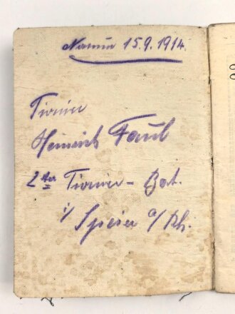 1.Weltkrieg "Feldgesangbuch für die...