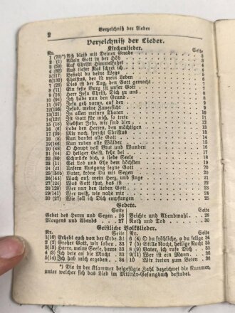 1.Weltkrieg "Feldgesangbuch für die evangelischen Mannschaften des Heeres" datiert 1914, 36 Seiten, DIN A6
