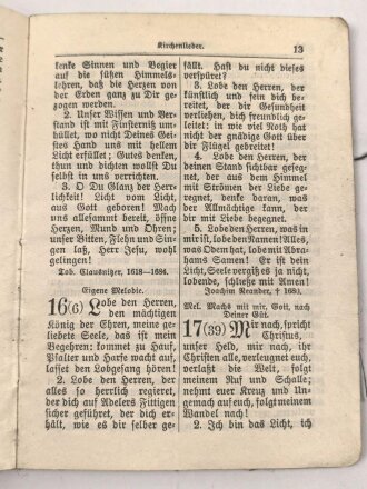 1.Weltkrieg "Feldgesangbuch für die evangelischen Mannschaften des Heeres" datiert 1914, 36 Seiten, DIN A6