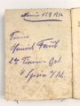 1.Weltkrieg "Feldgesangbuch für die evangelischen Mannschaften des Heeres" datiert 1914, 36 Seiten, DIN A6
