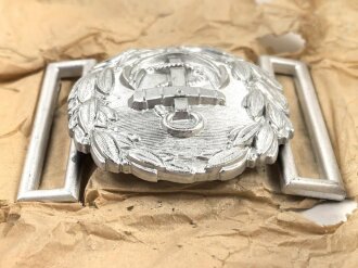 Kriegsmarine Schloß für die Paradefeldbinde der Beamten. Aluminium 60mm, Original verpacktes Stück