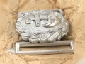 Kriegsmarine Schloß für die Paradefeldbinde der Beamten. Aluminium 60mm, Original verpacktes Stück