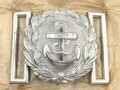 Kriegsmarine Schloß für die Paradefeldbinde der Beamten. Aluminium 60mm, Original verpacktes Stück