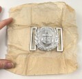 Kriegsmarine Schloß für die Paradefeldbinde der Beamten. Aluminium 60mm, Original verpacktes Stück