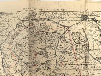 Karte "Truppenübungsplatz Münsingen" Maße: 48 x 38 cm