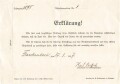 Erklärung eines Dienstpflichtigen das dieser kein Jude ist, datiert 1937, Maße 21 x 15 cm