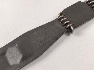 Einführstück für 50 Schuss Gurt MG34/42 der Wehrmacht. Hersteller dwc41