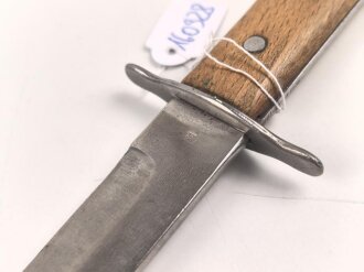 Luftwaffe, Kampfmesser, Stiefelmesser Wehrmacht. Gebraucht, Klinge beschliffen, Luftwaffenabnahme. Scheide fehlt