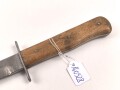 Luftwaffe, Kampfmesser, Stiefelmesser Wehrmacht. Gebraucht, Klinge beschliffen, Luftwaffenabnahme. Scheide fehlt