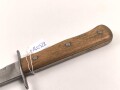 Luftwaffe, Kampfmesser, Stiefelmesser Wehrmacht. Gebraucht, Klinge beschliffen, Luftwaffenabnahme. Scheide fehlt