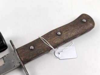 Luftwaffe, Kampfmesser, Stiefelmesser Wehrmacht. Klinge mit Luftwaffenabnahme. Scheide Originallack