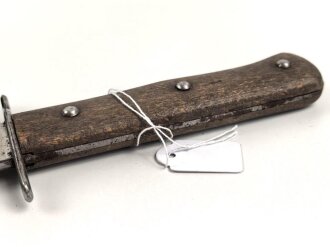 Luftwaffe, Kampfmesser, Stiefelmesser Wehrmacht. Klinge mit Luftwaffenabnahme. Scheide Originallack