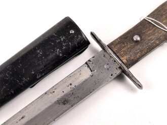 Luftwaffe, Kampfmesser, Stiefelmesser Wehrmacht. Klinge mit Luftwaffenabnahme. Scheide Originallack