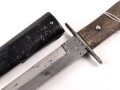 Luftwaffe, Kampfmesser, Stiefelmesser Wehrmacht. Klinge mit Luftwaffenabnahme. Scheide Originallack