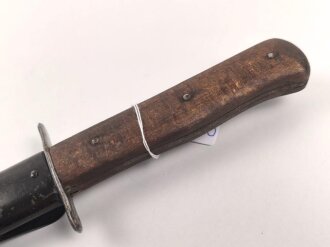 Luftwaffe, Kampfmesser, Stiefelmesser Wehrmacht. Klinge mit Luftwaffenabnahme. Scheide Originallack
