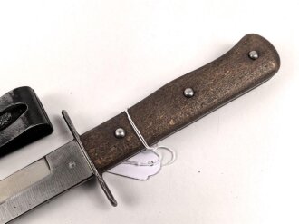 Luftwaffe, Kampfmesser, Stiefelmesser Wehrmacht. Klinge mit Luftwaffenabnahme. Scheide Originallack