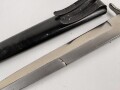 Luftwaffe, Kampfmesser, Stiefelmesser Wehrmacht. Klinge mit Luftwaffenabnahme. Scheide Originallack