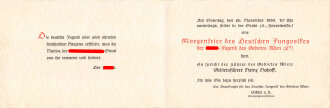 Einladung zur Morgenfeier des Deutschen Jungvolkes der...