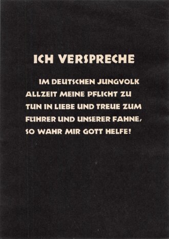 Deutsches Jungvolk, Gelöbnis"Ich...