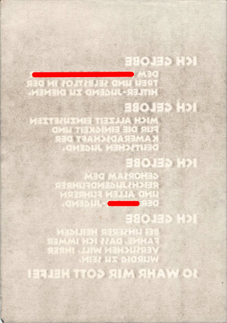 Deutsches Jungvolk, Gelöbnis"Ich Gelobe"...