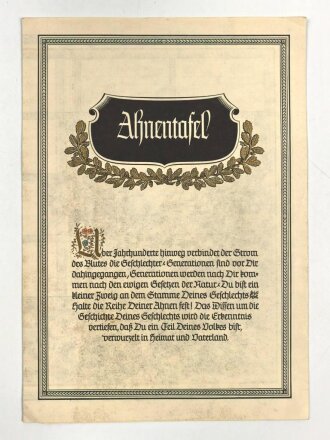 "Ahnentafel" blanko, DIN A5