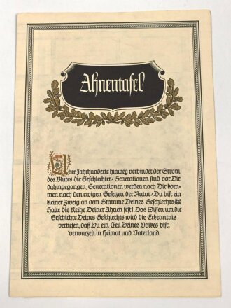 "Ahnentafel" blanko, DIN A5